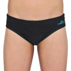 MAILLOT DE BAIN NATATION GARON - SLIP 100 BASIC - NOIR