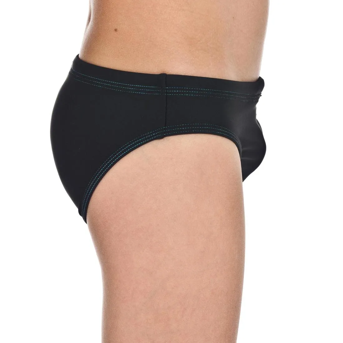 MAILLOT DE BAIN NATATION GARON - SLIP 100 BASIC - NOIR