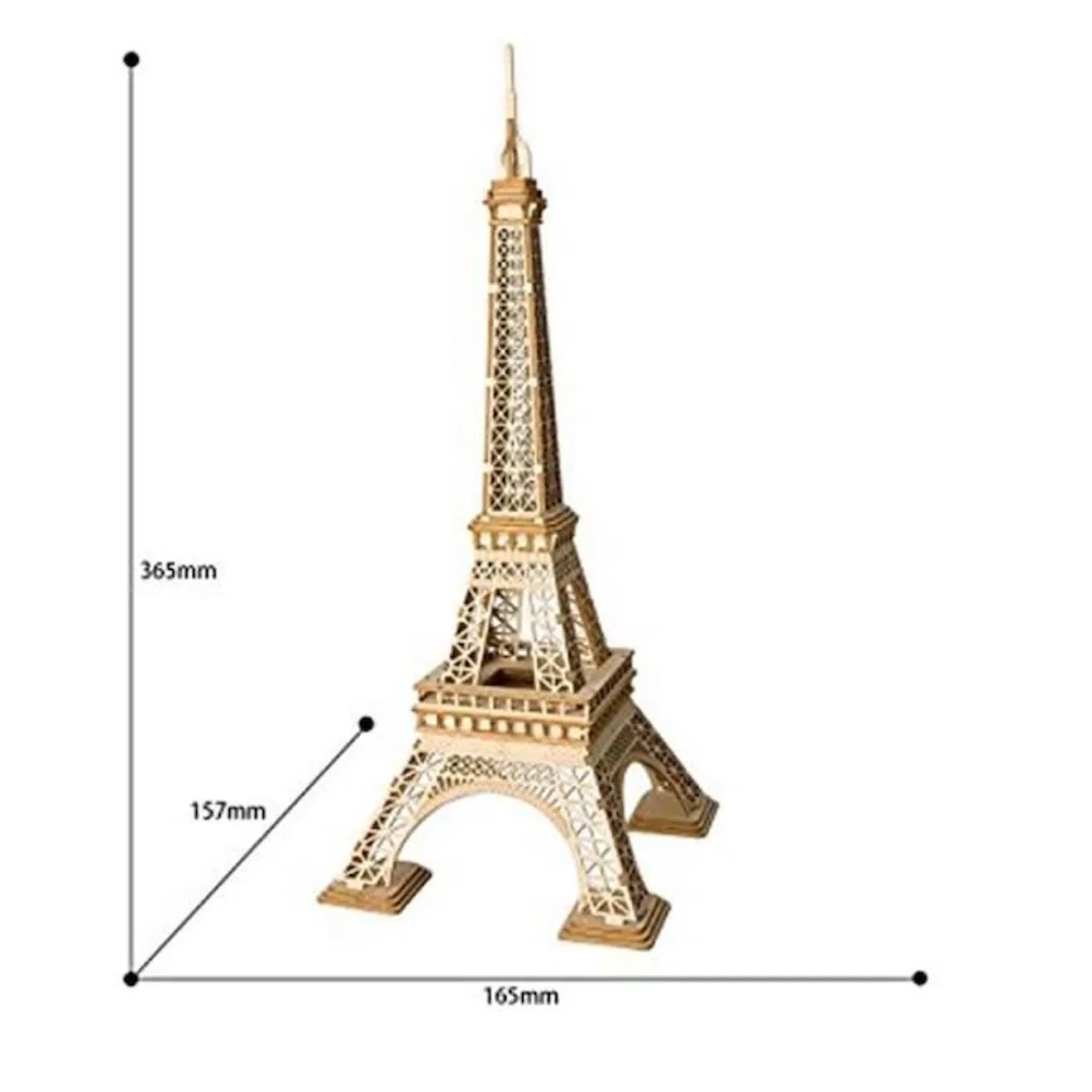 Maquette en bois - La Tour Eiffel - 121 pièces - ROBOTIME - Jaune - A monter soi-même - Enfant jaune - Robotime