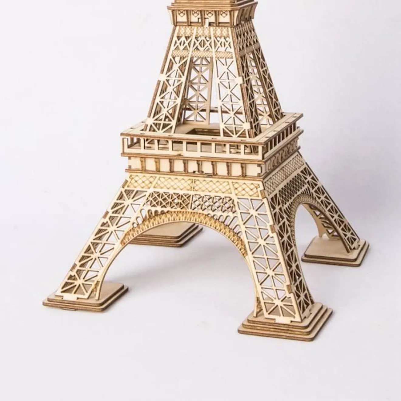 Maquette en bois - La Tour Eiffel - 121 pièces - ROBOTIME - Jaune - A monter soi-même - Enfant jaune - Robotime