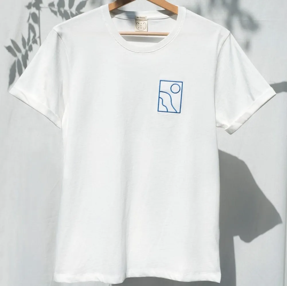 Mar e Sol - Tee-shirt blanc brodé 