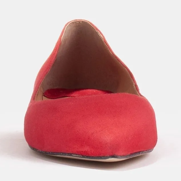 Marco Shoes Ballerines femme à pans bas rouge