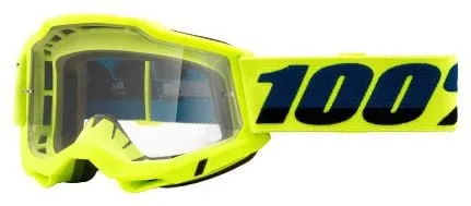 Masque 100% ACCURI 2 OTG | Jaune Fluo | Verres clairs