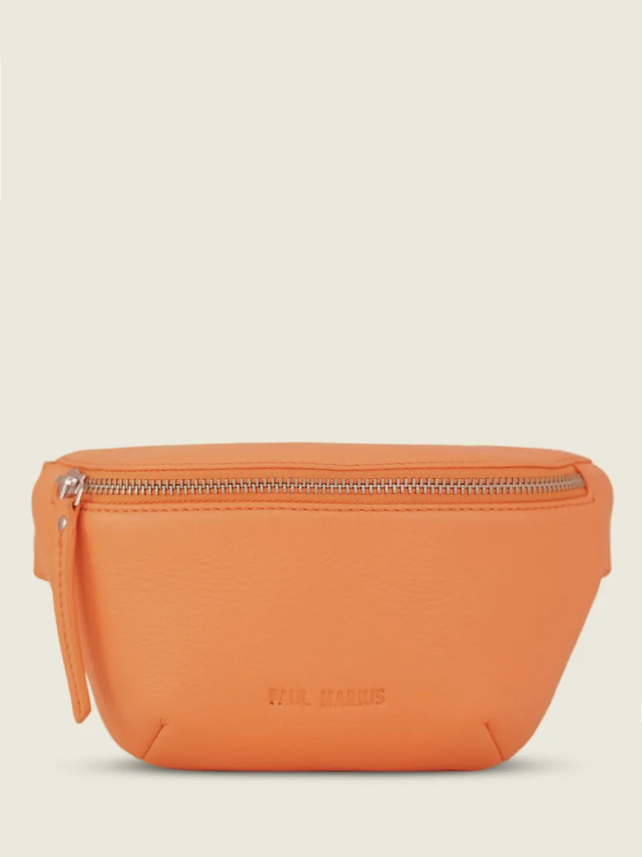 MINI ORANGE LEATHER FANNY PACK LaBanane XS Pastel - Apricot