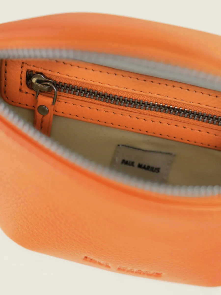 MINI ORANGE LEATHER FANNY PACK LaBanane XS Pastel - Apricot