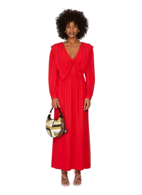 MIU MIU  Robe longue en satin - Rouge