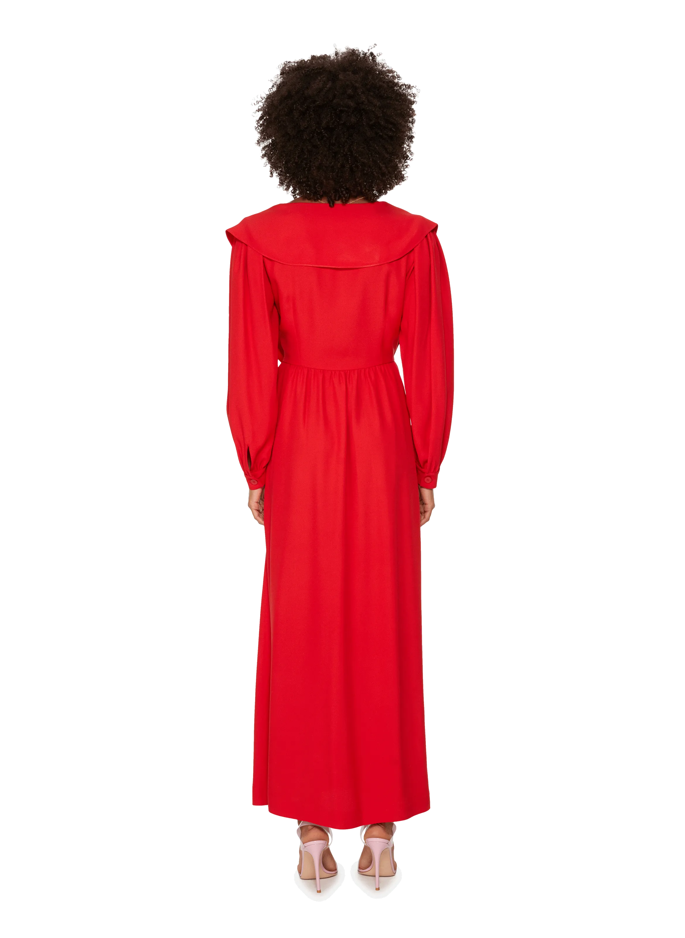 MIU MIU  Robe longue en satin - Rouge