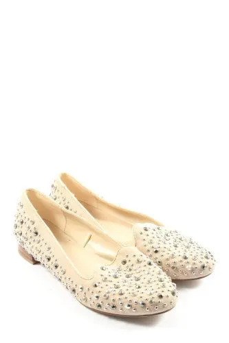 MNG Ballerines classiques blanc cassé-argenté style décontracté