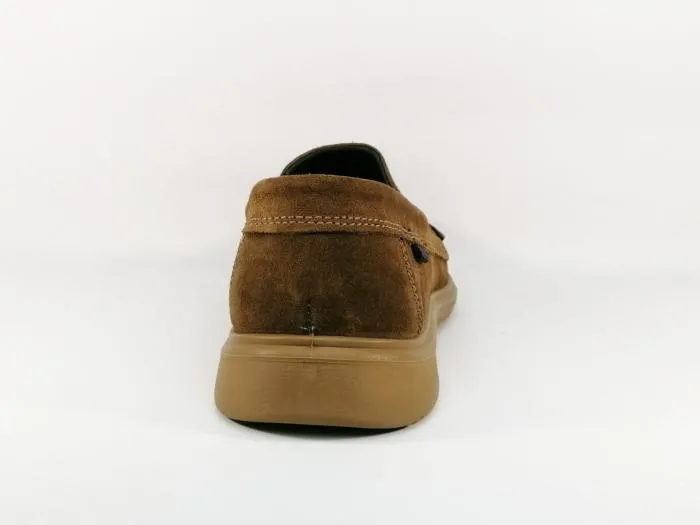 Mocassin homme cuir souple camel destockage IMAC ARA 350866 à pas cher