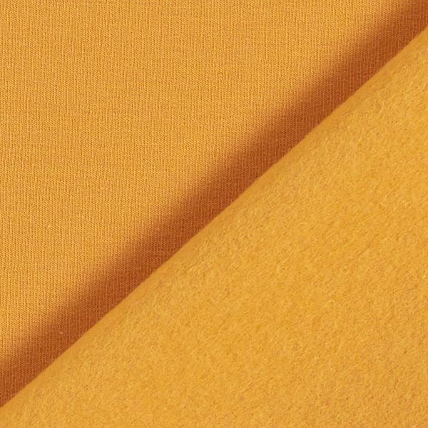 Molleton coton léger uni – jaune curry