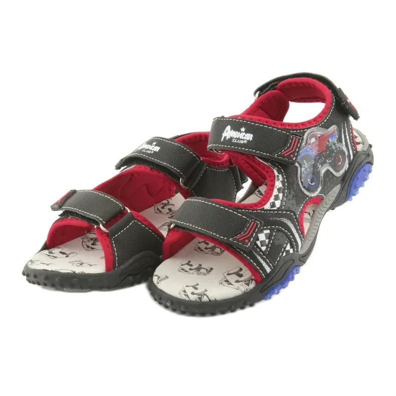 Monster Truck American Club HL18 sandales noir blanche le noir rouge bleu