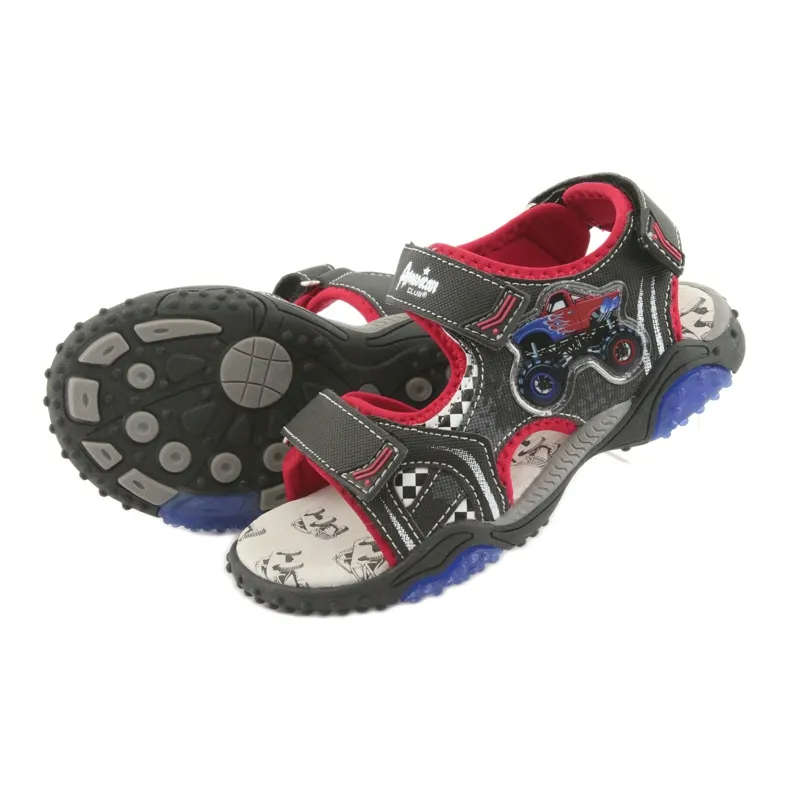 Monster Truck American Club HL18 sandales noir blanche le noir rouge bleu