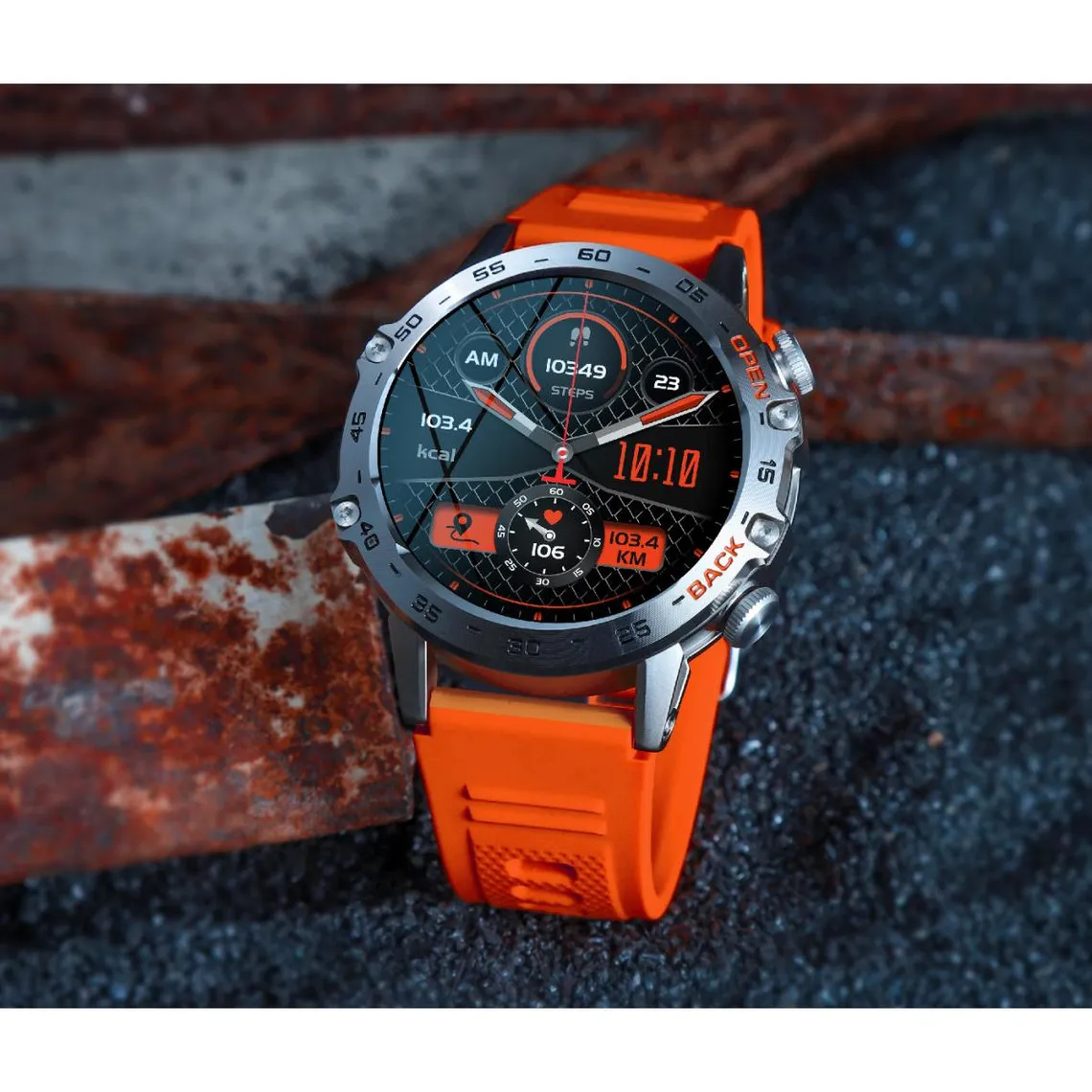 Montre connectée Mixte Smarty Game -  SW065B Bracelet Silicone Orange | 3 Suisses