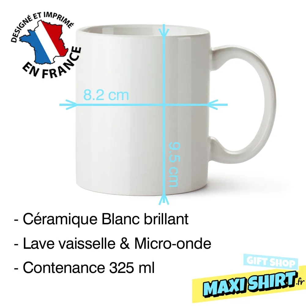 Mug moto 1200 GS Make life an adventure | idée cadeau motard fan Bmw | en céramique | Blanc brillant