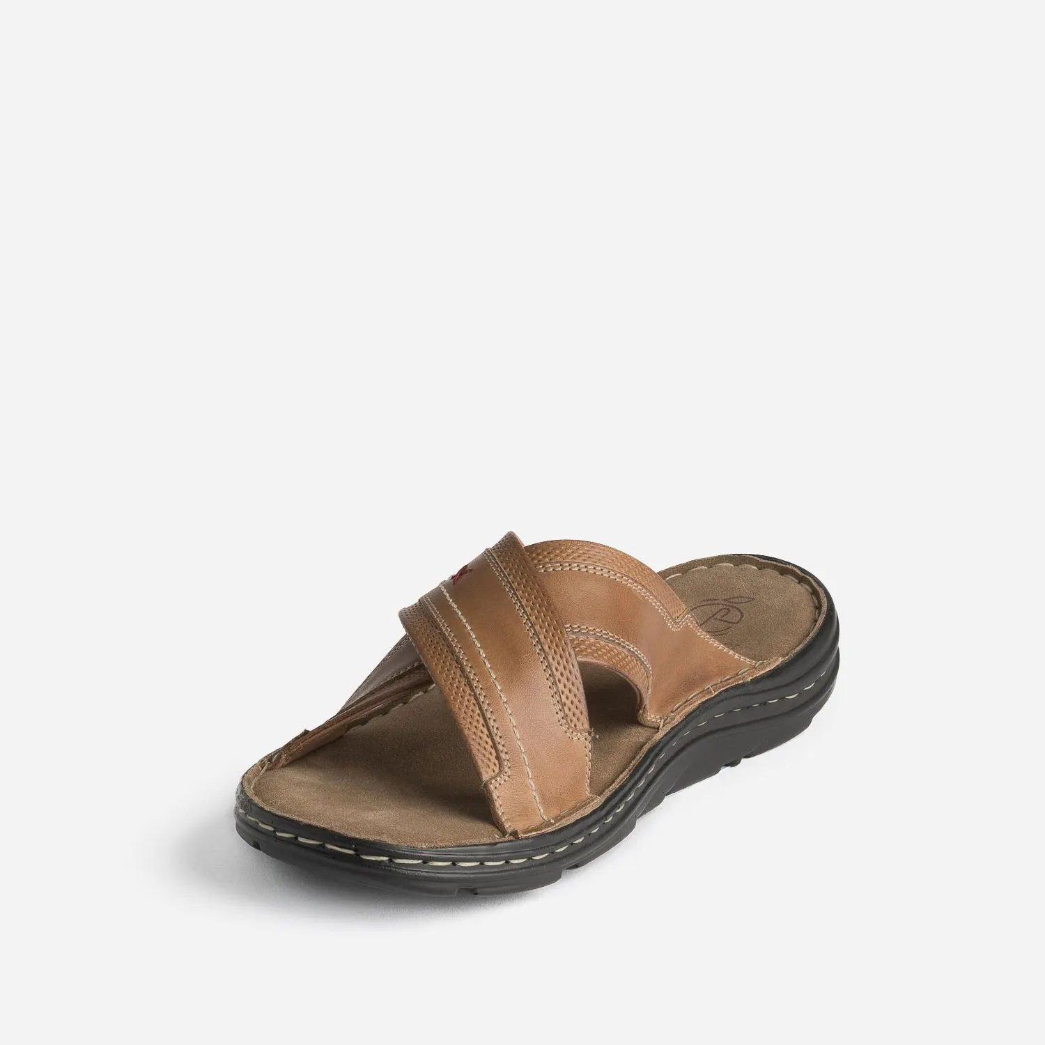 Mule camel éco-conçue à brides croisées - Nu-pieds / Sandales Homme | ERAM