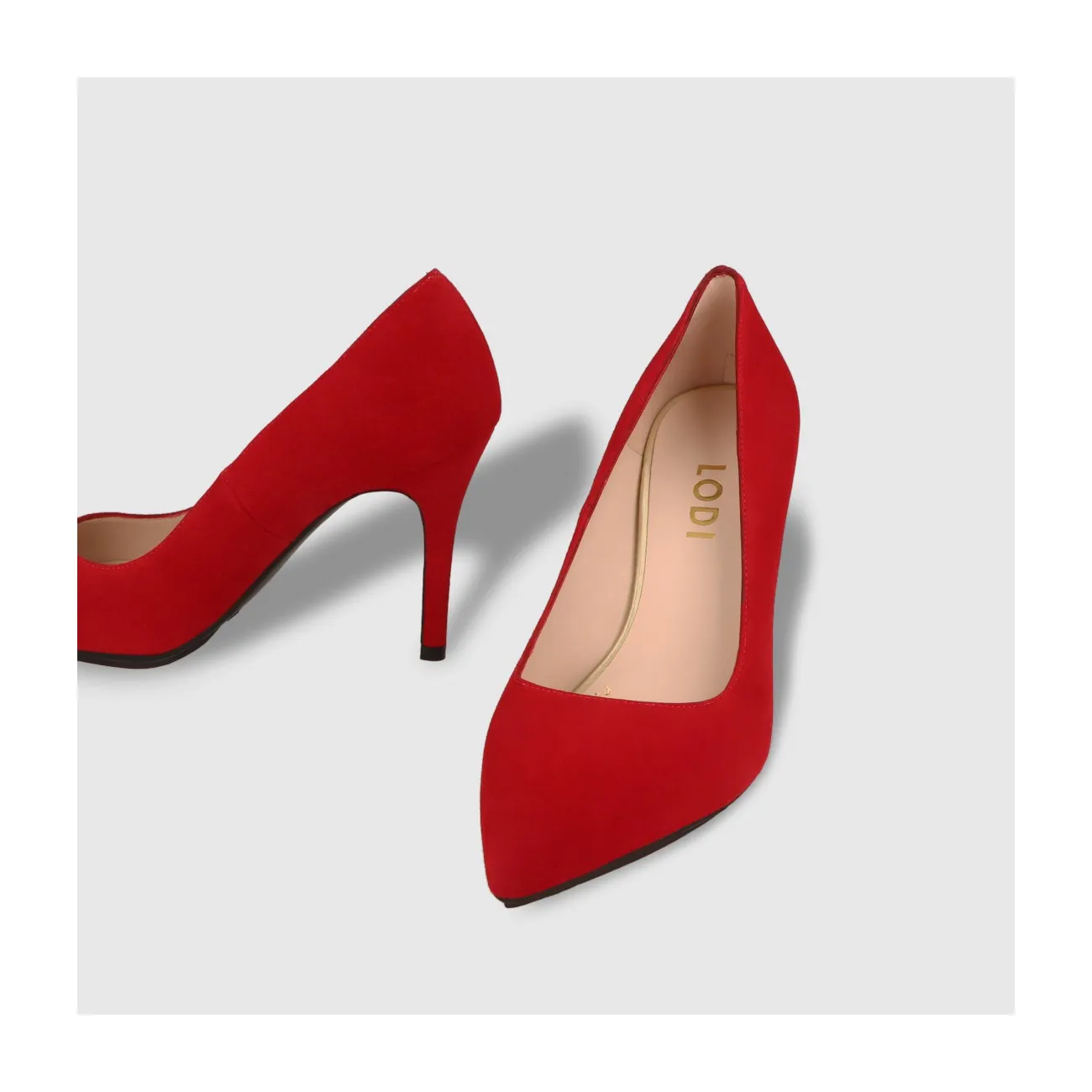 muleen ante de color rouge | LODI chaussures de femmes en ligne