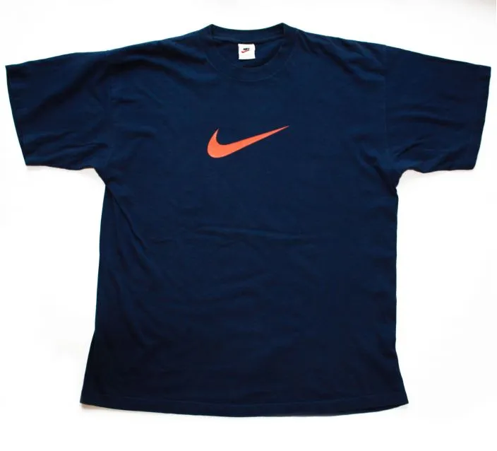 NIKE ORANGE SWOOSH - 90's T XL