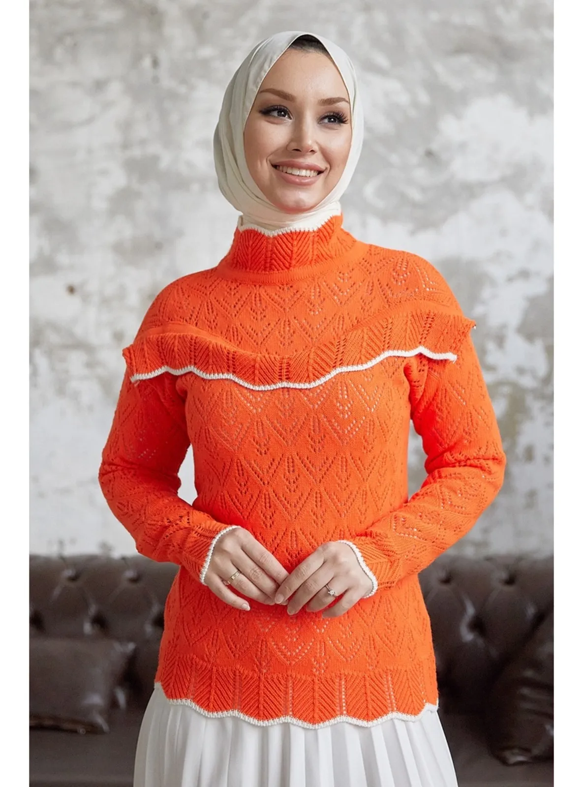 Orange Knit Sweaters