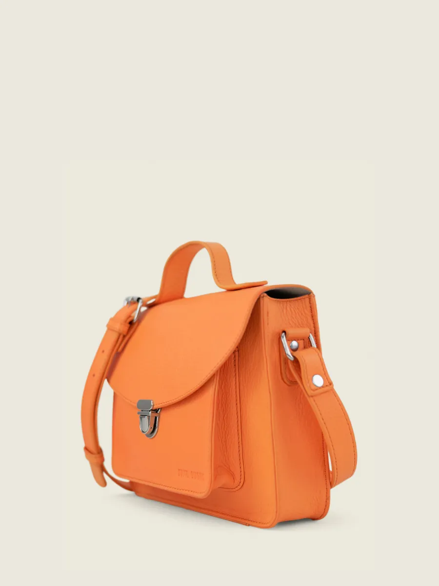 ORANGE LEATHER CROSS-BODY BAG WOMEN  Mademoiselle George Pastel - Apricot