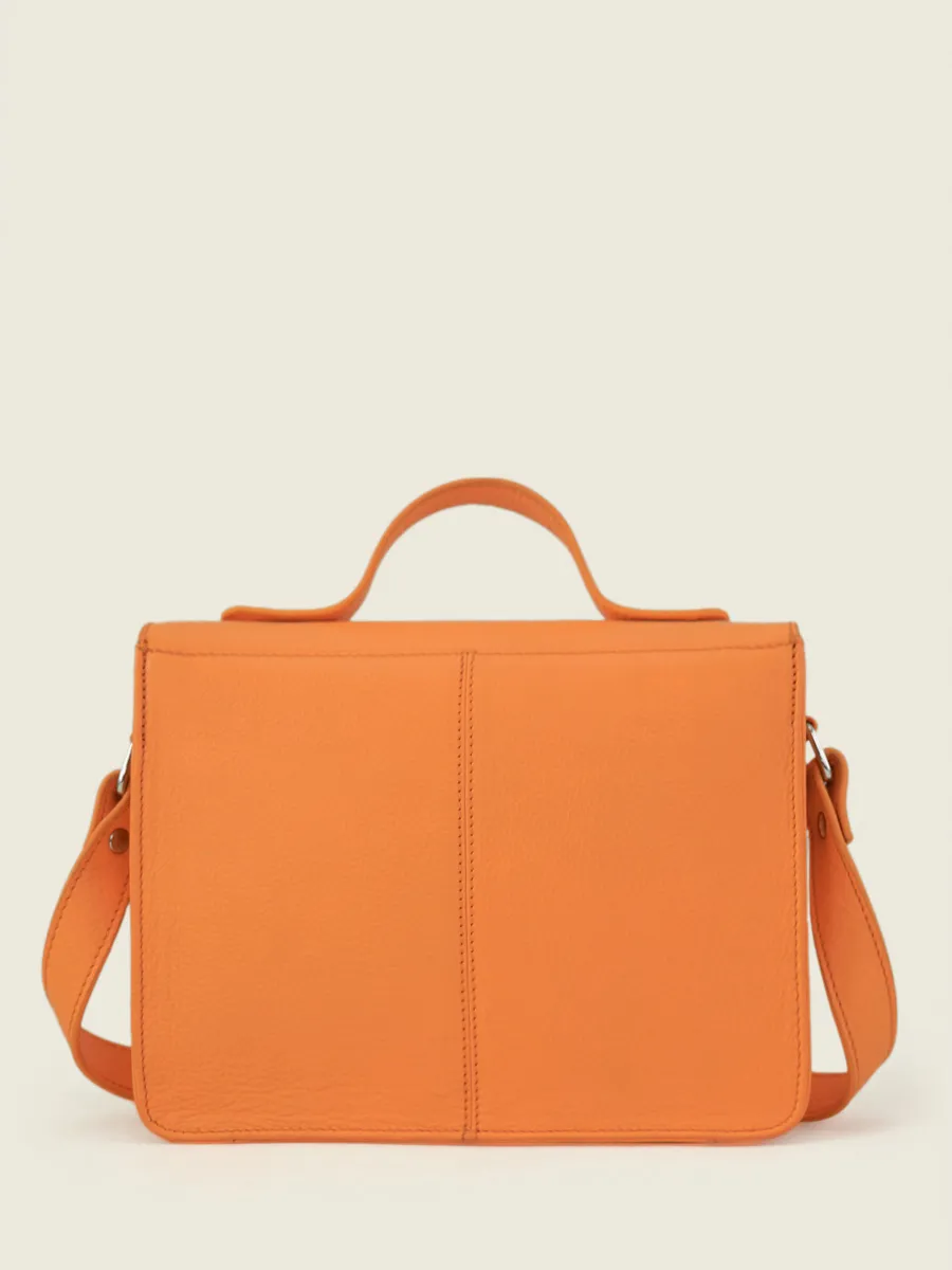 ORANGE LEATHER CROSS-BODY BAG WOMEN  Mademoiselle George Pastel - Apricot