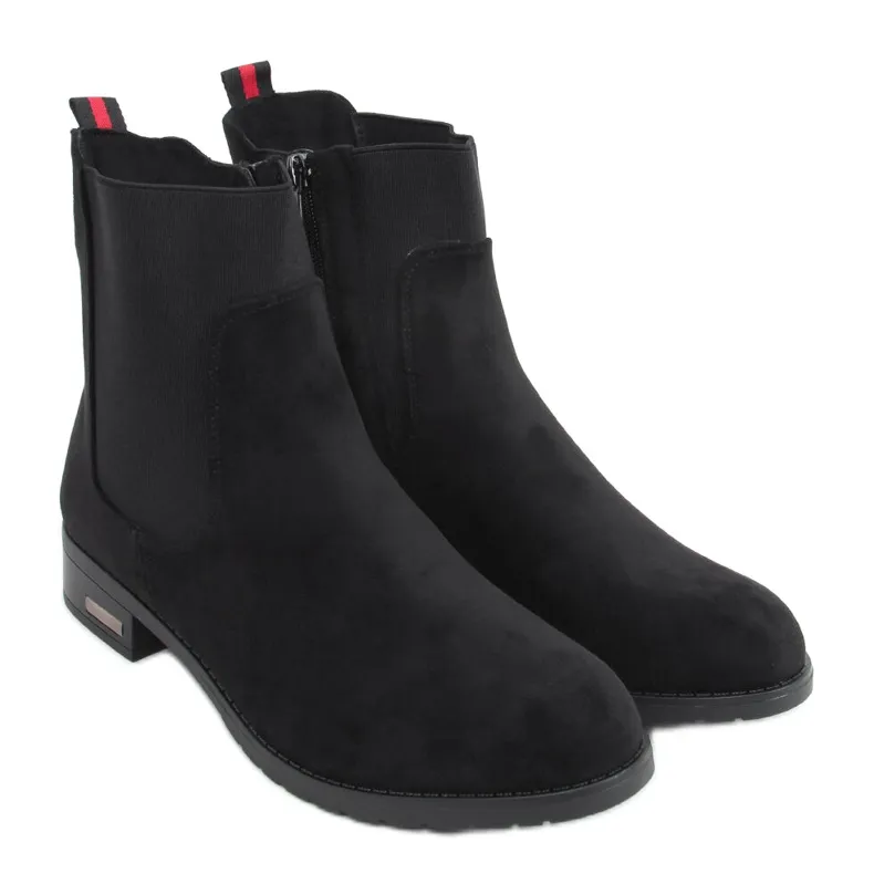 PA1 Wiki Bottines Chelsea noires pour femme le noir