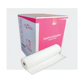 Pack de 9 rouleaux de draps d'examen gaufrés blanc 50x35 cm EMILABO