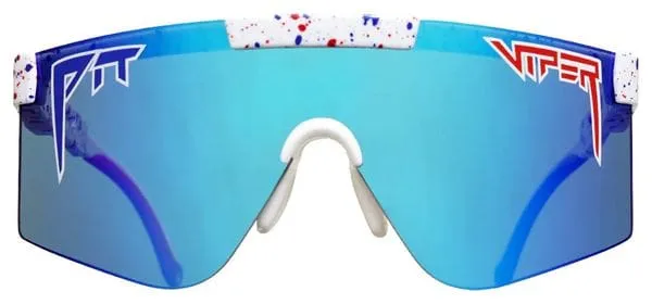 Paire de Lunettes Pit Viper The Merika Polarized 2000s Blanc/Bleu Polarisé