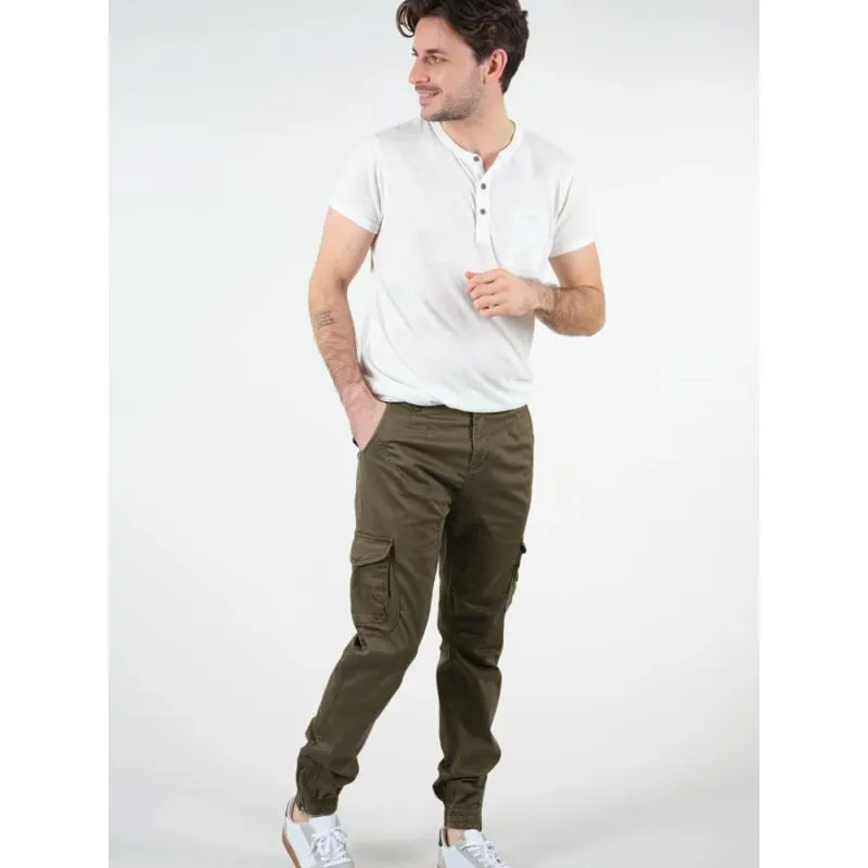 Pantalon cargo garden slim kaki homme - Deeluxe | wimod