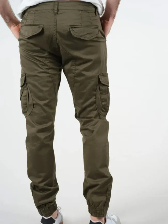 Pantalon cargo garden slim kaki homme - Deeluxe | wimod