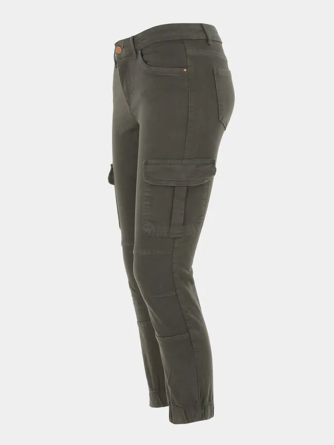 Pantalon cargo missouri kaki foncé femme - Only | wimod