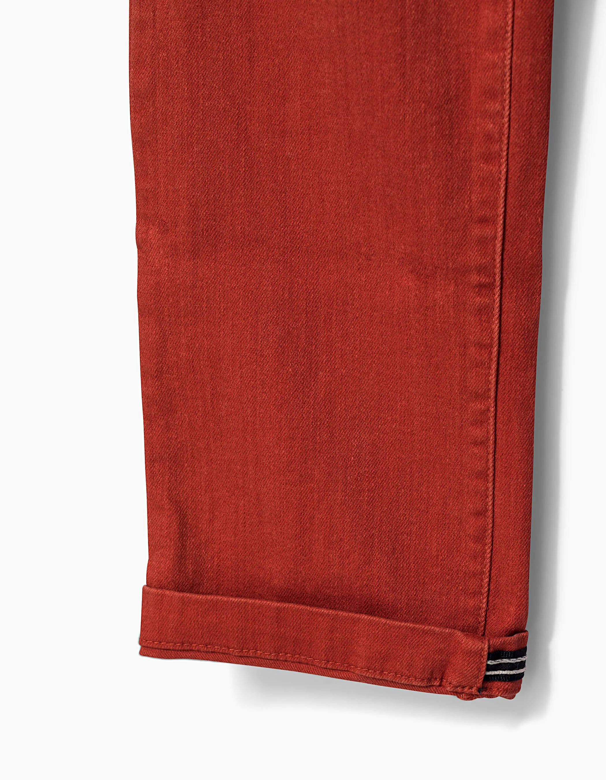 Pantalon chino orange à ganses rayées garçon 