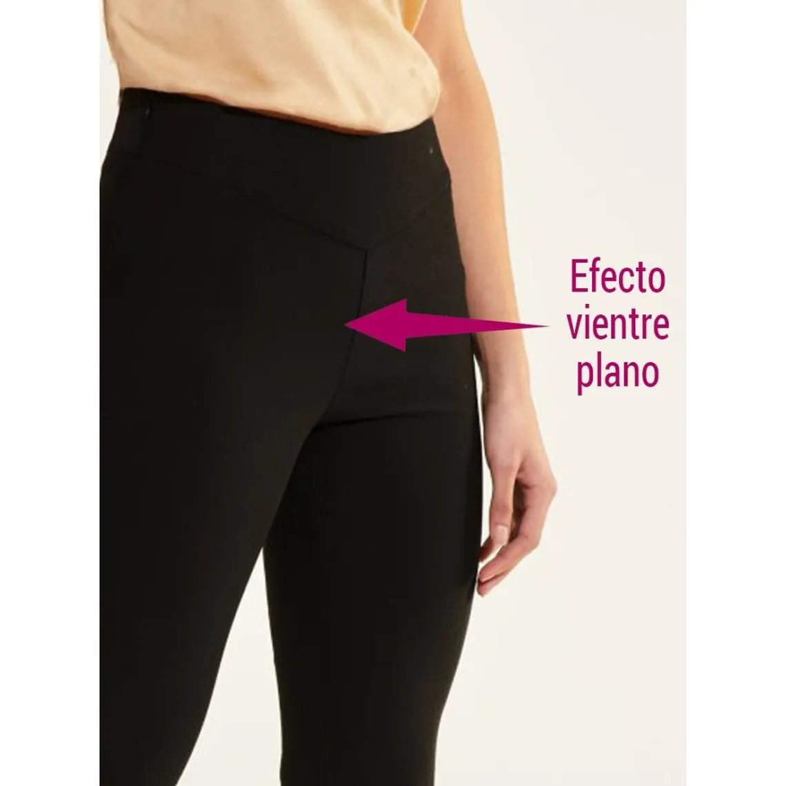 Pantalon corsaire élastique ventre plat femme noir | 3 Suisses