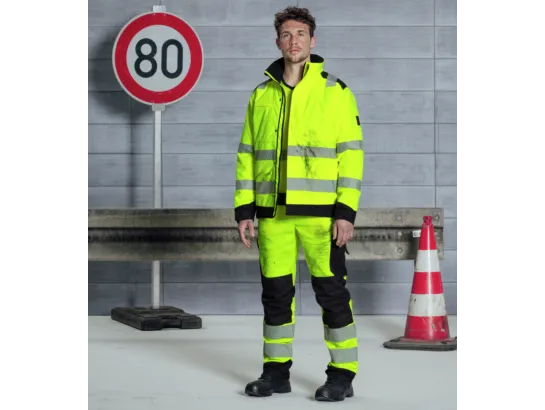 Pantalon de travail haute-visibilité fluo jaune/anthracite Würth MODYF