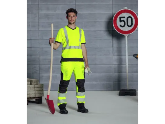 Pantalon de travail haute-visibilité fluo jaune/anthracite Würth MODYF