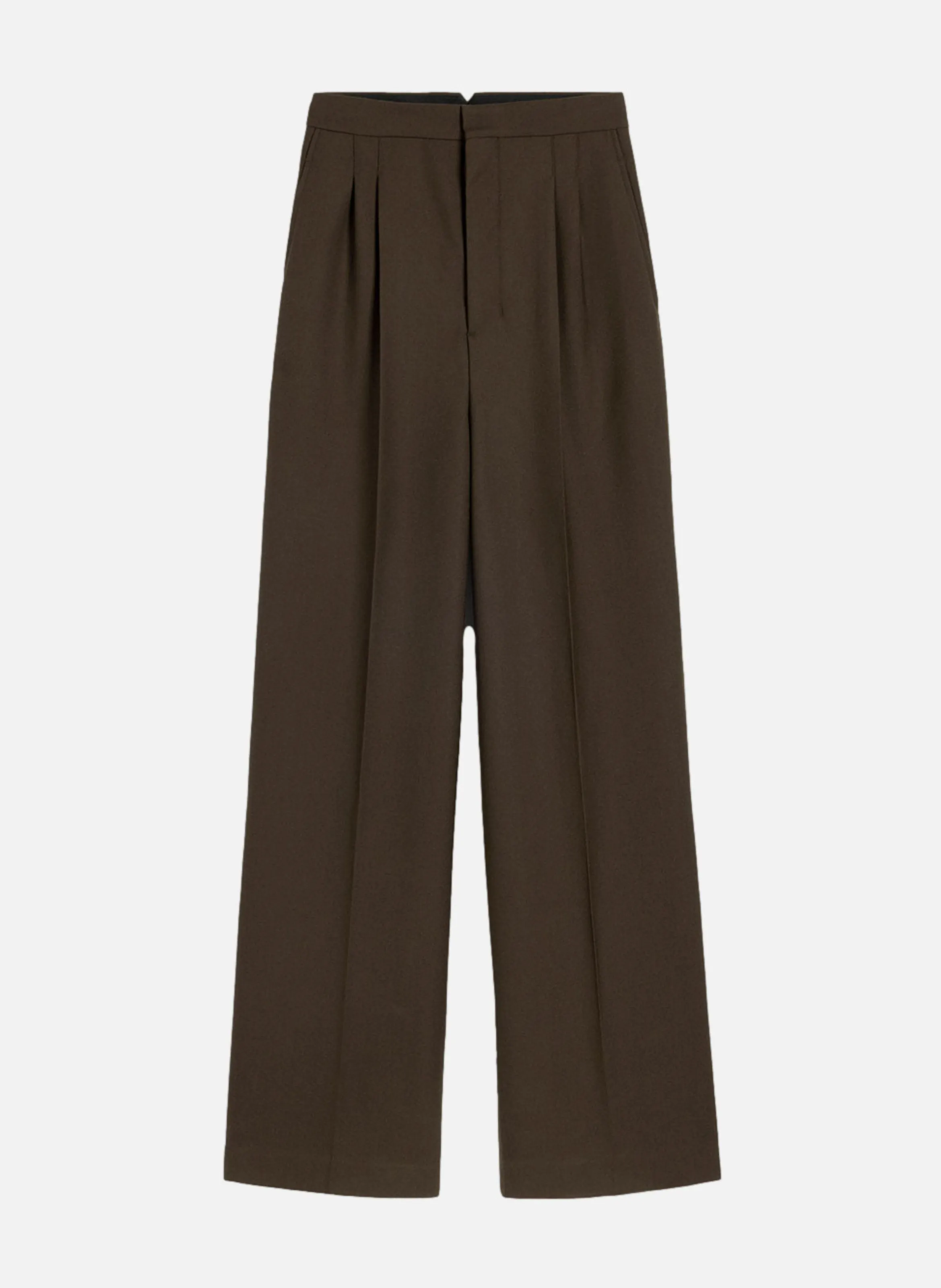 PANTALON LARGE TAILLE HAUTE - AMI PARIS pour FEMME | Printemps