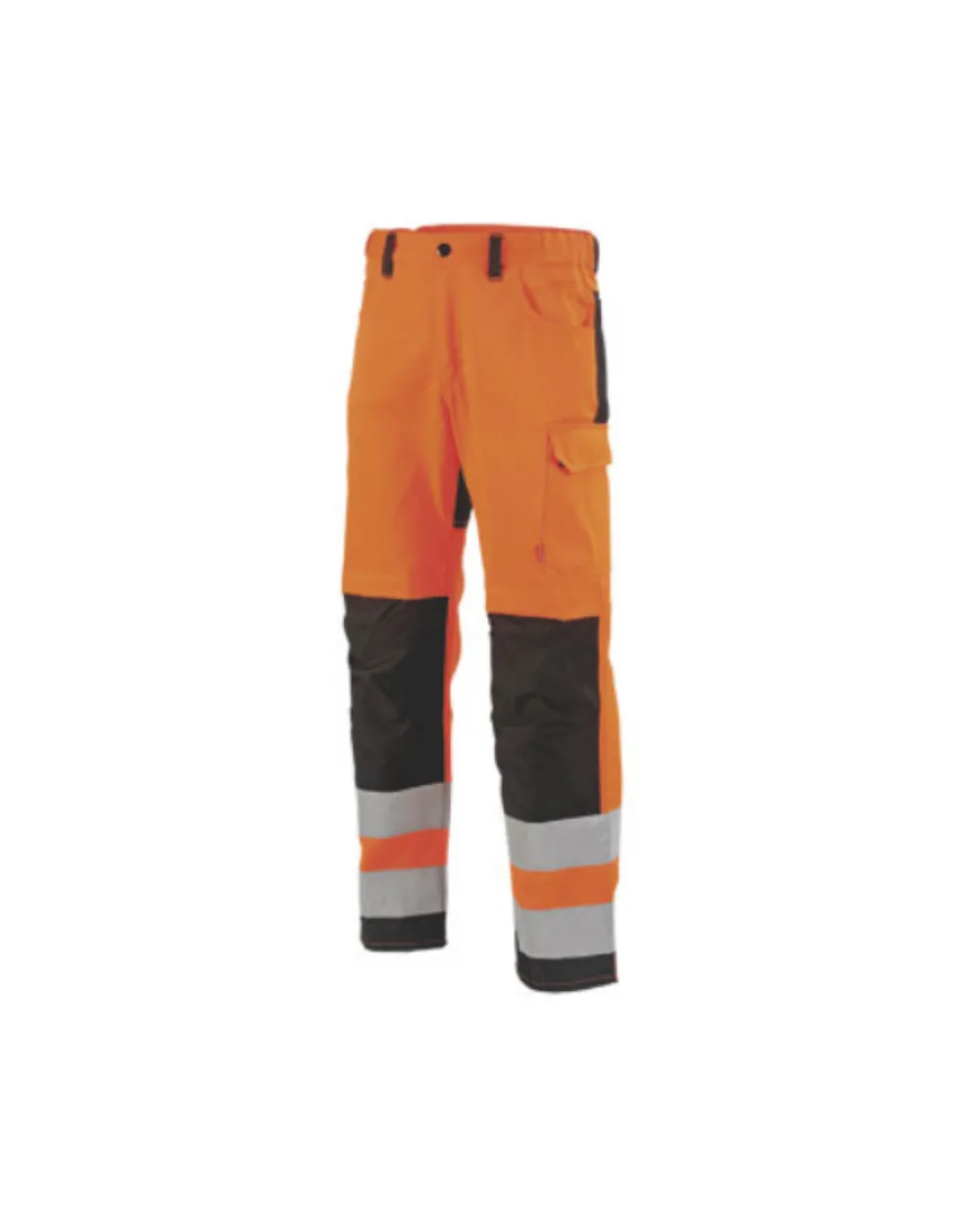 PANTALON TARA FEMME  HV CP ORANGE/NOIR/POCHE GENOU Réf.1FLFCP