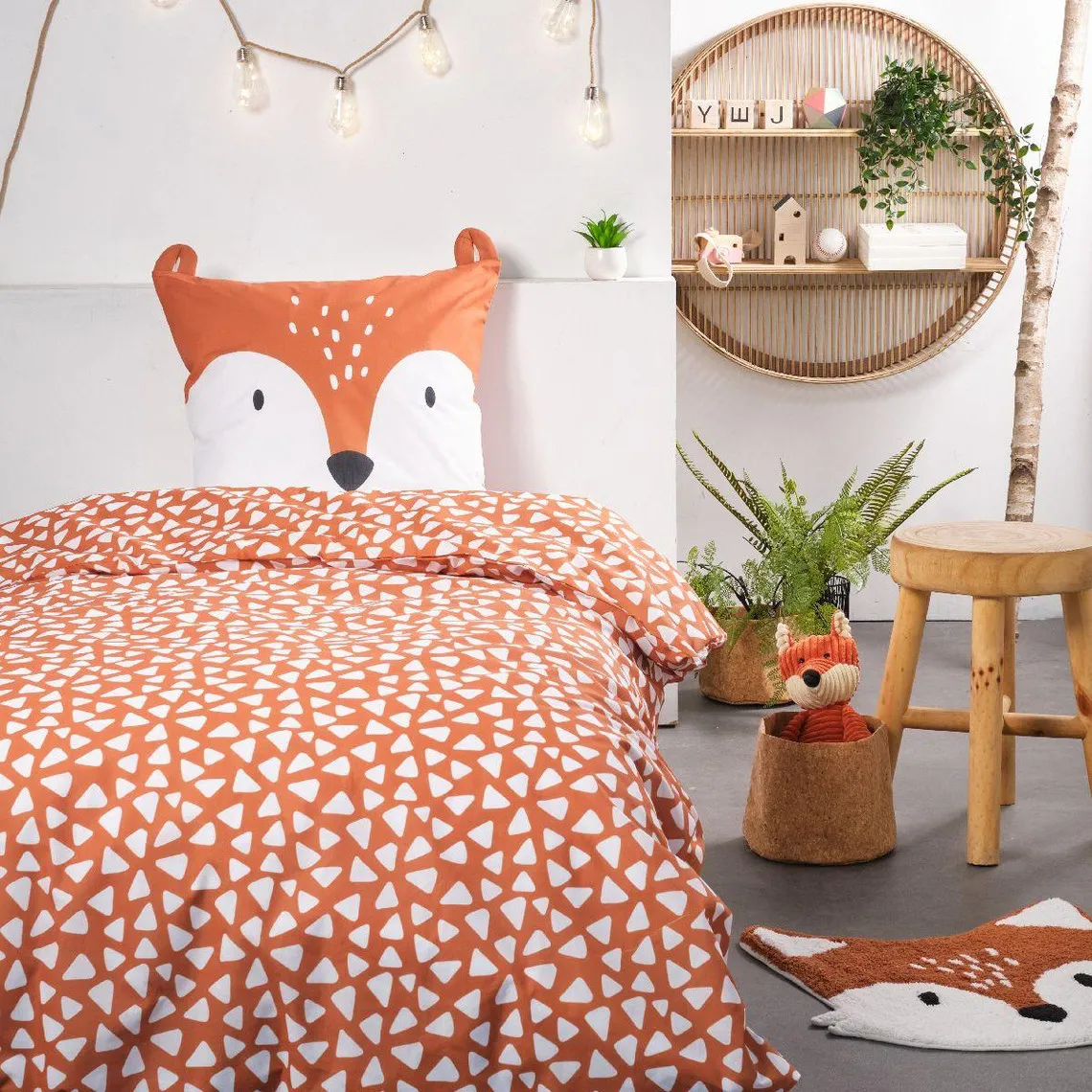 Parure Housse De Couette et Oreiller Rembourés Orange La Tofunny 2,3 | 3 Suisses