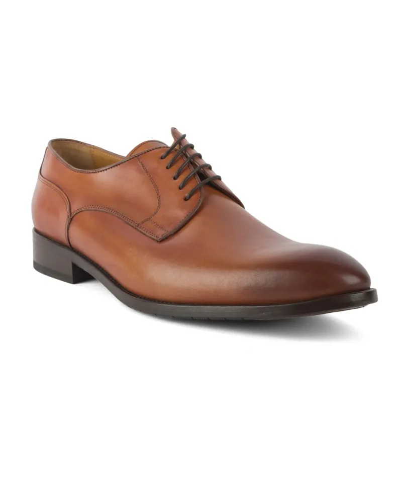 Paul Edwards Chaussures derby bout rond grande taille cognac - Size-factory