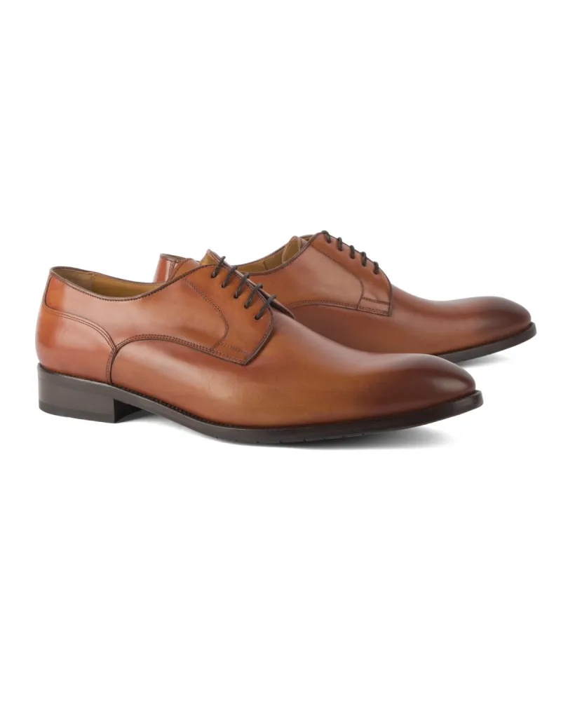 Paul Edwards Chaussures derby bout rond grande taille cognac - Size-factory