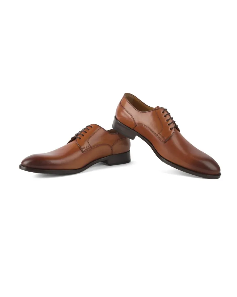 Paul Edwards Chaussures derby bout rond grande taille cognac - Size-factory