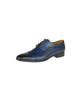 Paul Edwards Chaussures derby en cuir bout droit grande taille bleus - Size-factory