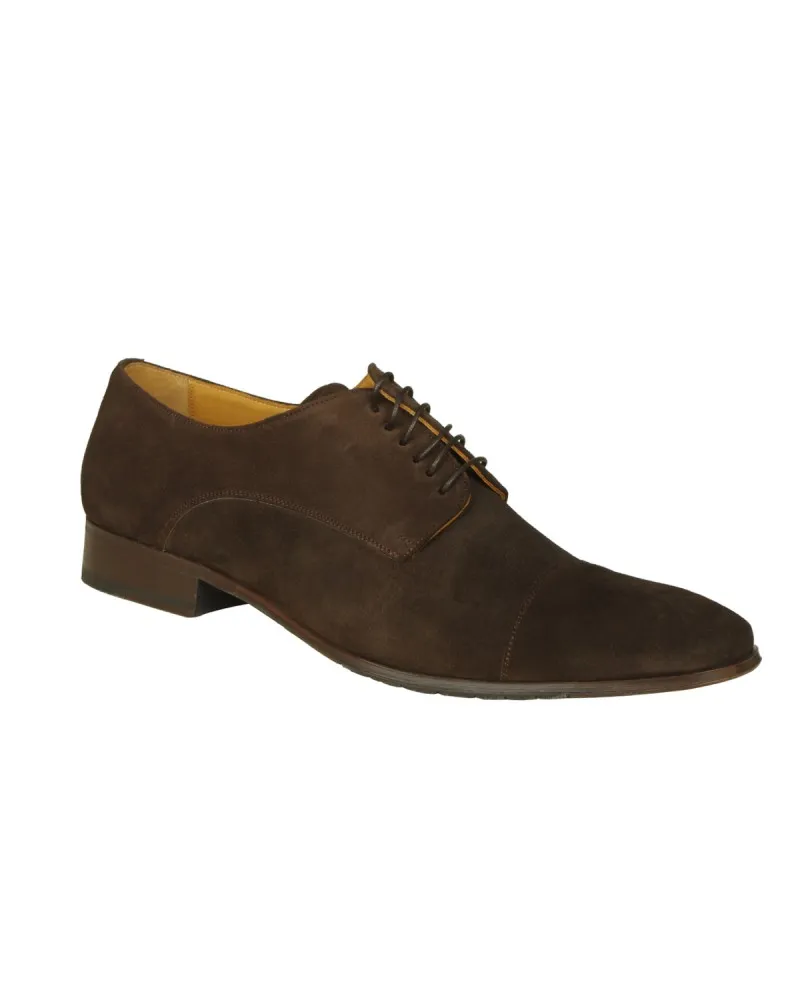 Paul Edwards Chaussures derby grande taille marron en daim spéciales pieds larges - Size-factory