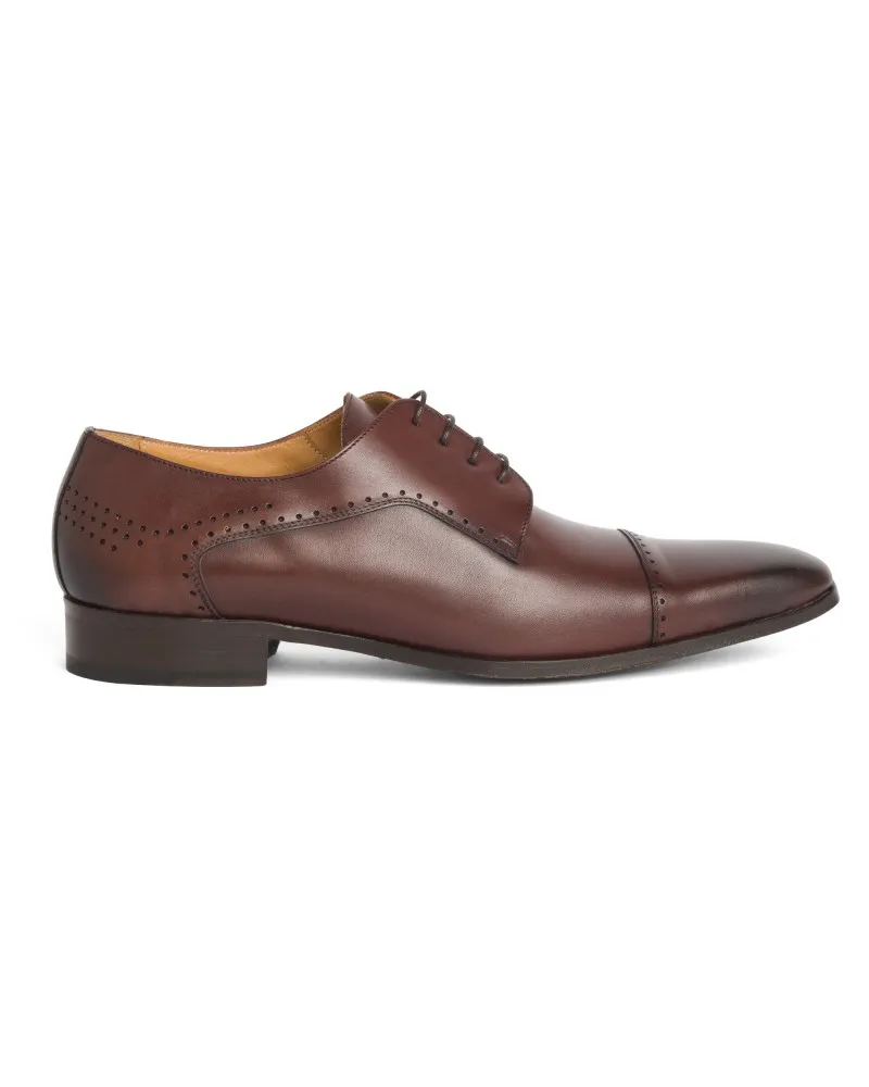 Paul Edwards Chaussures derby patinée grande taille marron - Size-factory