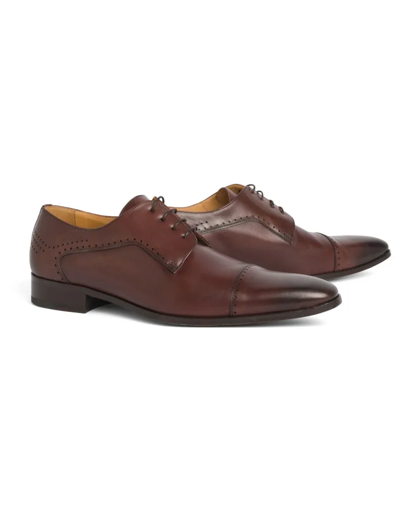 Paul Edwards Chaussures derby patinée grande taille marron - Size-factory