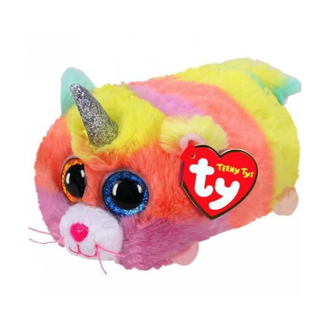 Peluche Ty Teeny Tys Small Heather le Chat - TY - Plush - 10 cm de haut - Rouge - Noir rouge - Ty