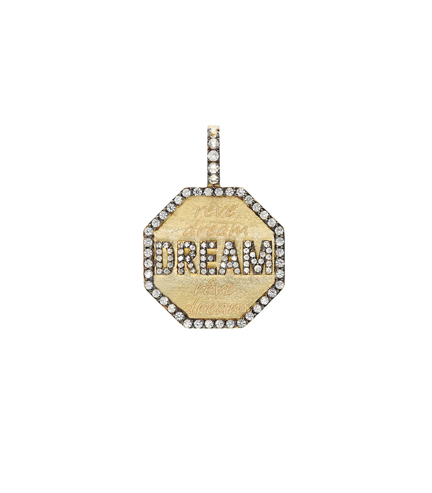 Pendentif Dream Or jaune Saphirs blancs Feidt Paris - Jane de Boy