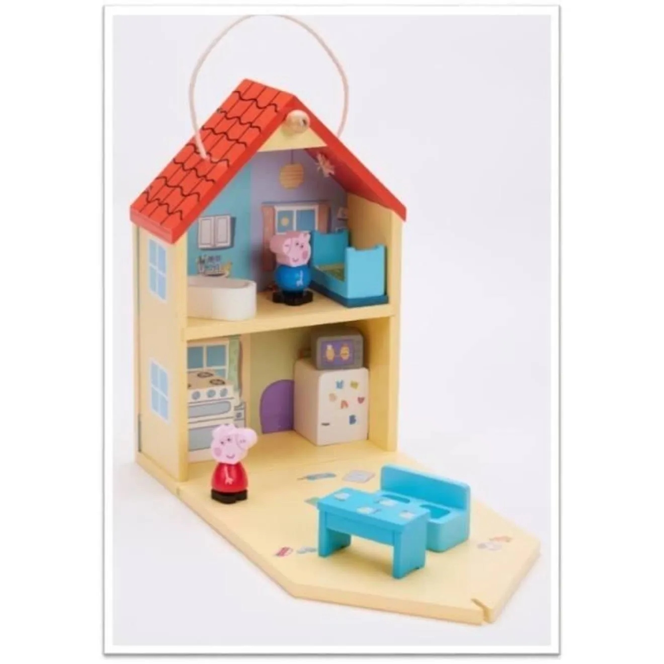 Peppa Pig - Maison Classique en Bois avec 1 personnage jaune - Peppa Pig