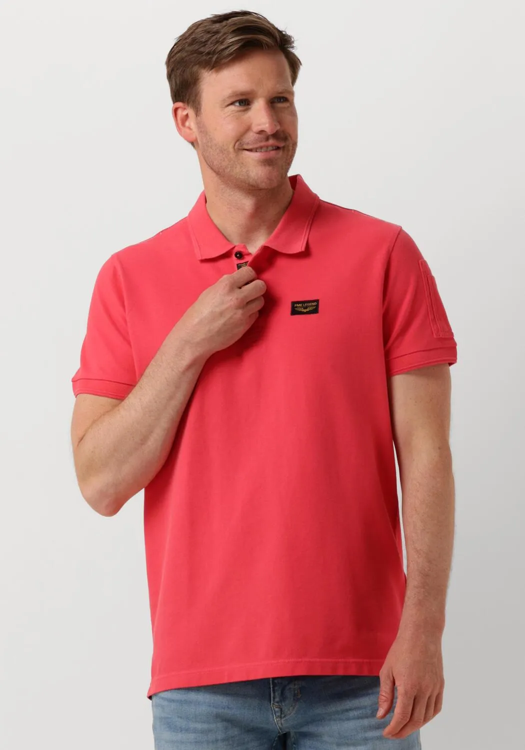 pme legend polo short sleeve polo trackway en rose