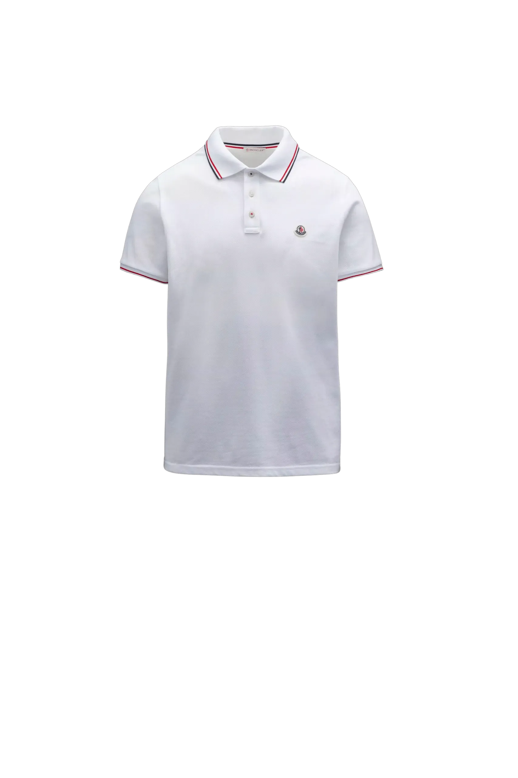 Polo Blanc Bandes Tricolores