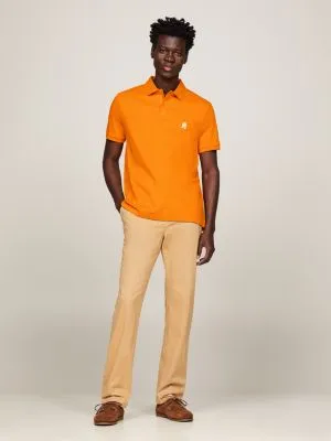 Polo coupe standard en interlock TH Monogram | Orange | Tommy Hilfiger